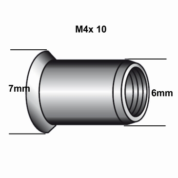 Loxx Schraube mit metrischem Gewinde M5 - M6 - Schwarzverchromt in